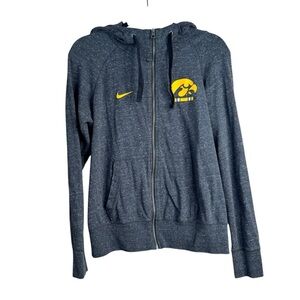 Nike Iowa Hawkeyes Full Zip Hooded Top Gray Women’s M